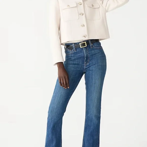 Women's Blue Flared Jeans - Picture 4 of 4